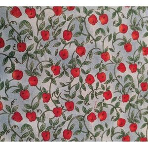 1 Yd k.p. kids & co kari pearson SSI Cotton Quilting Fabric Blue Red Apples 40''